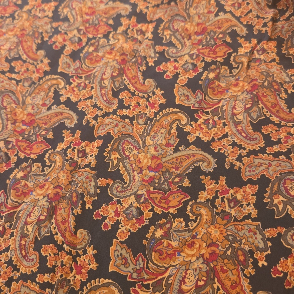 VTG 80s 100% Silk Paisley Boho Fairycore Maxi Skirt Medium - Picture 6 of 7